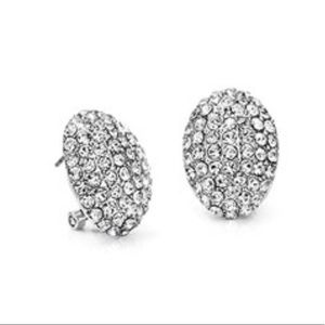 Callura sterling silver crystal disk earrings